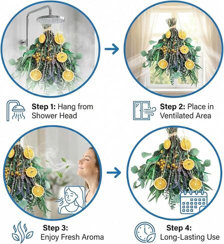 Dried Eucalyptus Lavender Bundle 110 Pcs 6 Kinds Mixed, 15-17 Inch Natural Preserved Shower Plants, Hanging Fragrance Bouquet for Bathroom Home Decor in Saudi Arabia