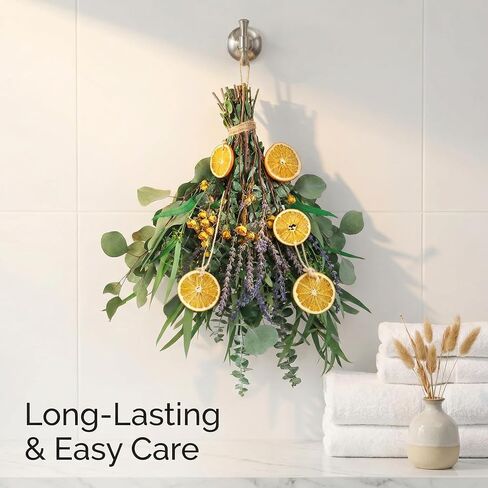 Dried Eucalyptus Lavender Bundle 110 Pcs 6 Kinds Mixed, 15-17 Inch Natural Preserved Shower Plants, Hanging Fragrance Bouquet for Bathroom Home Decor in Saudi Arabia