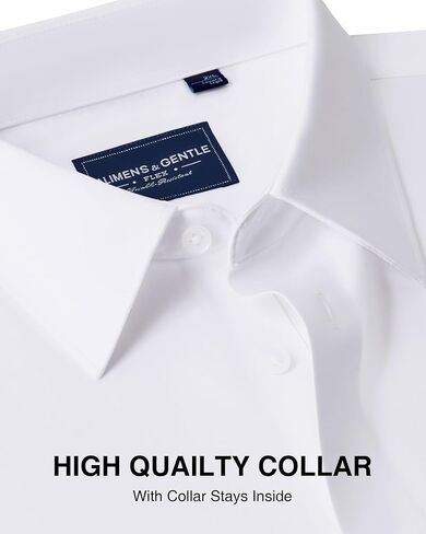 Alimens & Gentle Men's Premium Dress Shirts - Mulberry Silk Modal Performance Wrinkle Free Button Down Shirt in Kuwait