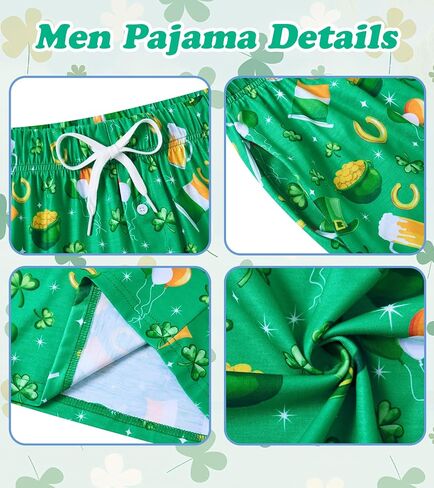 Vogseek Men's Christmas Pajama Shorts Men Pj Sleepwear Bottoms with Drawstring in Kuwait