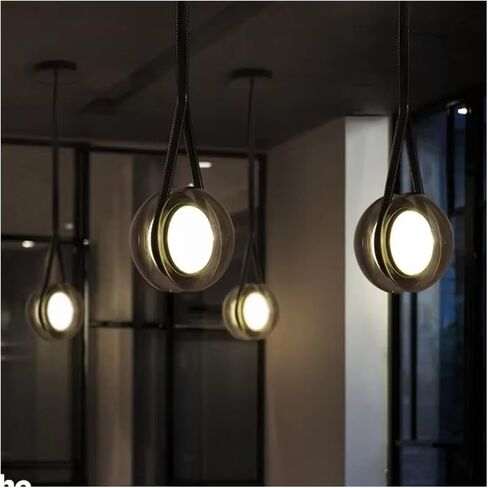 Nordic Glass Chandelier Designer Bedside Pendant Lights for Bedroom Kitchen Smoke Glass Hanging Pendant Lamps,luminaire in Kuwait