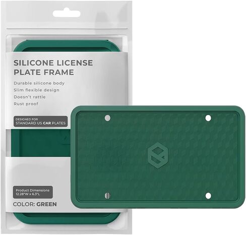 Silicone License Plate Frames | The Original Premium Grade Silicone Car Plate Frame | Rust Proof, Rattle Proof, Weather Proof License Plate Holder (Aqua Blue) in Kuwait