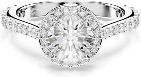 خاتم Swarovski Una Angelic، قطع دائري، شفاف، لمسة نهائية من الروديوم in Kuwait