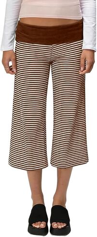 LILTWIST Women Fold Over Gaucho Pants Wide Leg Low Rise Flowy Capri Pants Yoga Lounge Cropped Flare Bottoms Culottes Summer in Saudi Arabia