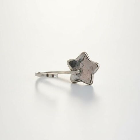 Non Piercing Traditional Indian Nosepin, Black Metal Silver | Pressing Type Clip On, Oxidized, 1.5cm, For Women in Kuwait
