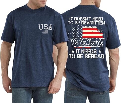 LAZYCHILD 4th of July Shirts for Men: American Flag Patriotic Shirt USA Flag T-Shirt Patriotic Short Sleeve Tops in Kuwait