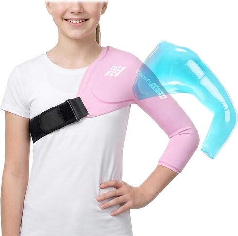 ComfiTECH Youth Arm Ice Pack for Girls Pitchers, Pitching Ice Sleeve for Shoulder & Elbow, Throwing Recovery & Muscle Comfort, Cold Compression for Baseball, Softball, Volleyball, Tennis, Swimming, L in Kuwait