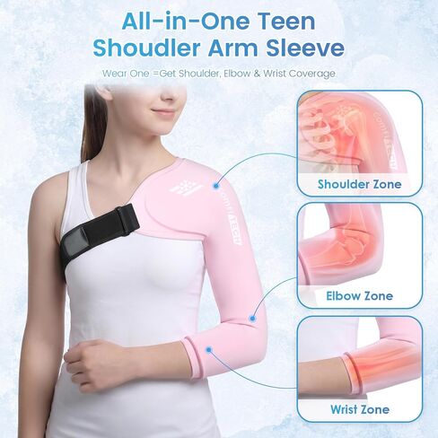 ComfiTECH Youth Arm Ice Pack for Girls Pitchers, Pitching Ice Sleeve for Shoulder & Elbow, Throwing Recovery & Muscle Comfort, Cold Compression for Baseball, Softball, Volleyball, Tennis, Swimming, L in Kuwait