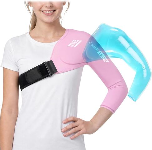 ComfiTECH Youth Arm Ice Pack for Girls Pitchers, Pitching Ice Sleeve for Shoulder & Elbow, Throwing Recovery & Muscle Comfort, Cold Compression for Baseball, Softball, Volleyball, Tennis, Swimming, L in Kuwait