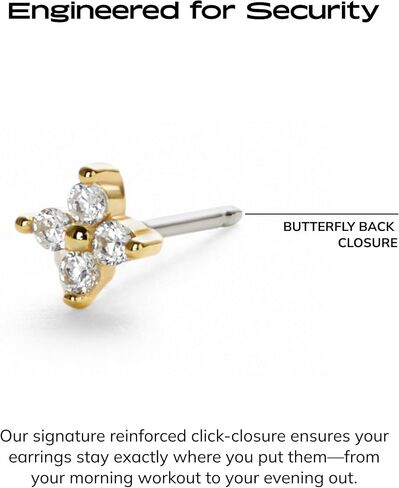 Ana Luisa Debbie Gold Stud Earrings - Petite Celestial Design Stud Earrings - 14K Gold Plating On Recycled Sterling Silver - Star-Studded Cubic Zirconia - Hypoallergenic, Tarnish-Free for Daily Wear in Kuwait