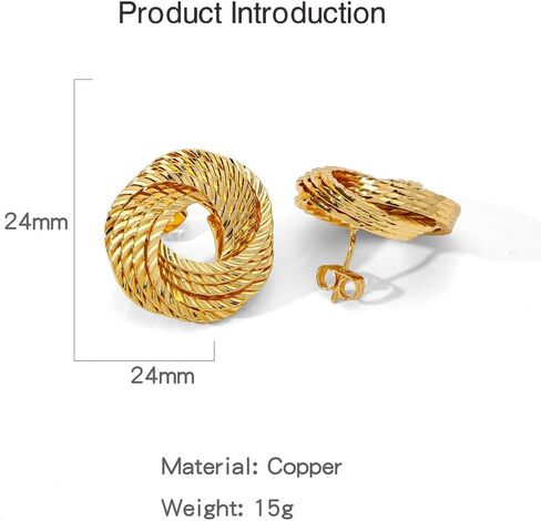 18K Gold Plated Gold Flower Stud Earrings For Women Lightweight Cute Floral Studs Jewelry for Sensitive Ears Daily Wear in Saudi Arabia