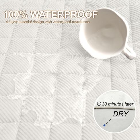 ALIECOM Waterproof Couch Covers for Dogs Sofa Cover Washable Non Slip Couch Covers for 3 Cushion Sofa Pet Friendly Soft Fuzzy Thick Sofa Slipcovers Furniture Protector (Ivory White, 27.5x70.8in) in Saudi Arabia