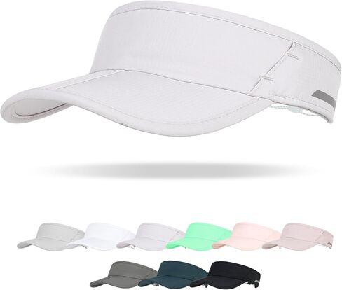 Sun Visor Women Men Foldable Brim Adjustable Running Hats Packable Sports Golf Tennis Visor Cap in Saudi Arabia
