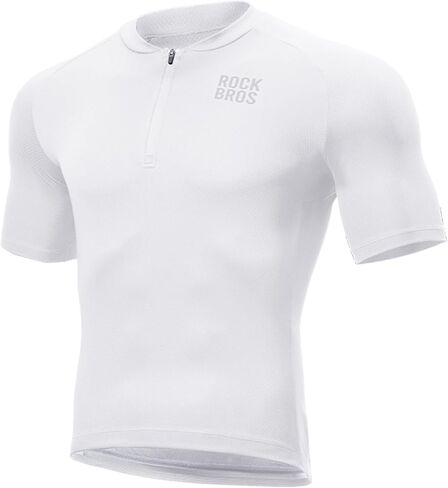 ROCKBROS Mens Cycling Jersey Breathable Moisture Wicking Short Sleeve Quick Dry Reflective Biking Shirts（Runs Small） in Kuwait