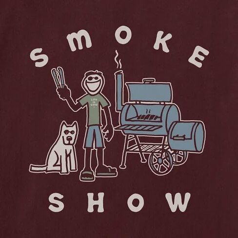 Life is Good Men's Jake & Rocket Smoker Short Sleeve Crusher Tee in Kuwait