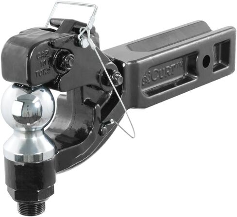 CURT 48012 Pintle Hitch with 2-5/16-Inch Trailer Ball, Fits 2-1/2-Inch Receiver, 20,000 lbs, 15-Inch Length in Saudi Arabia