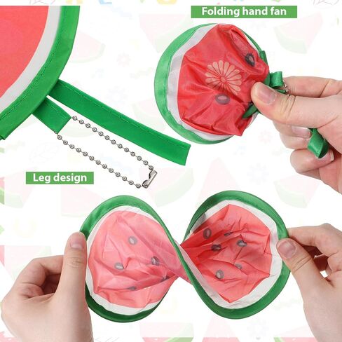 3 PCS Round Foldable Hand Fan, Fruit Style Foldable Fans Handheld Fan Compact Cooling Fans with Bag for Summer Outdoor Games, Party Decoratio in Kuwait