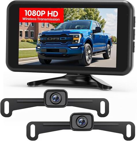AUTO-VOX CS-2 Wireless Backup Camera, Stable Digital Signal Rear View Camera&4.3'' Monitor, Back Up Camera System Wireless for Car, Trucks, RV, Trailer, Camper,Van in Kuwait