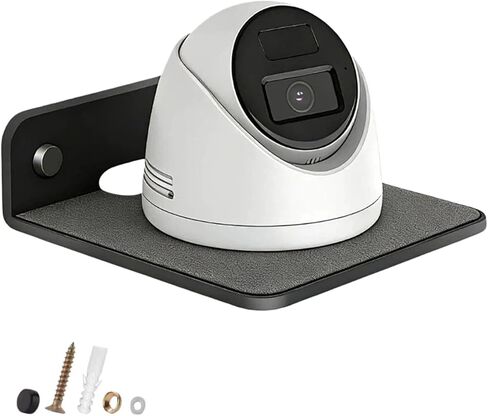 Small Black Metal Wall Shelf with EVA Pad,6.1×5.1 in Floating Wall Shelf for Bluetooth Speaker Display,Webcam,Cell Phones,Mesh Router,Figurines–Wall Mount Shelf for Bedroom,Living Room,Office in Kuwait