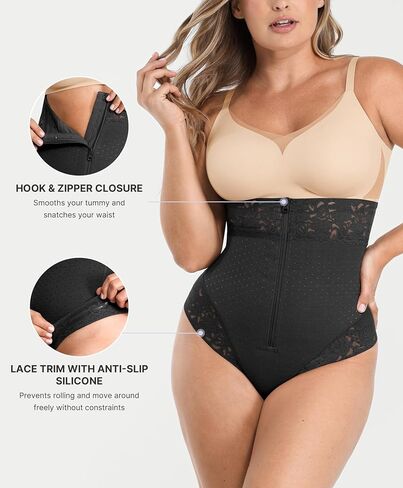 ملابس داخلية من SHAPELLX للنساء من Faja لتشكيل الجسم والتحكم في البطن ملابس داخلية عالية الخصر لتشكيل الخصر سراويل داخلية سوداء صغيرة in Saudi Arabia