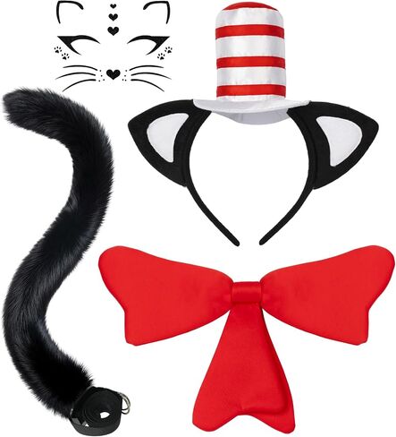 Cat Costume Accessories Set – Perfect for Classroom Reading Week & Book Character Day in Saudi Arabia