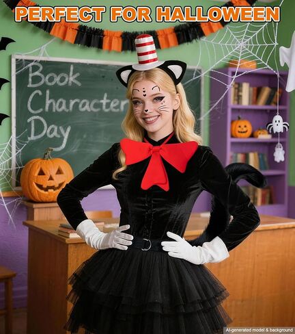 Cat Costume Accessories Set – Perfect for Classroom Reading Week & Book Character Day in Saudi Arabia