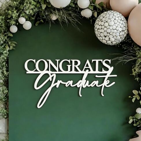 Wooden Congrats Graduate Wall Sign for Backdrop,Mastered It Grad Party Supplies,Class of 2026 Graduation Party Wall Decoratio for Balloon Arch Backdrop in Saudi Arabia