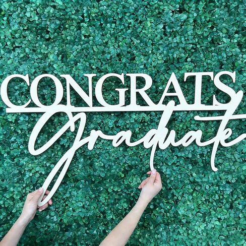 Wooden Congrats Graduate Wall Sign for Backdrop,Mastered It Grad Party Supplies,Class of 2026 Graduation Party Wall Decoratio for Balloon Arch Backdrop in Saudi Arabia