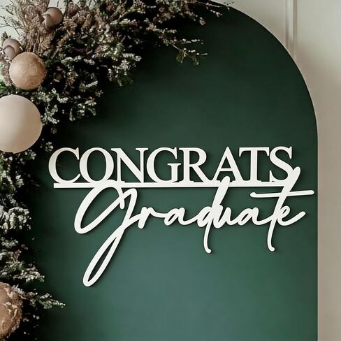Wooden Congrats Graduate Wall Sign for Backdrop,Mastered It Grad Party Supplies,Class of 2026 Graduation Party Wall Decoratio for Balloon Arch Backdrop in Saudi Arabia