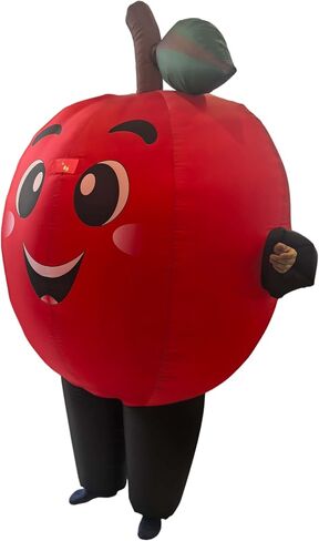 Lormaka Inflatable Red Apple Costume, Funny Fruit Halloween Outfit for Adults, Novelty Blow Up Suit in Saudi Arabia