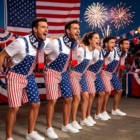 GYQMBT Unisex American Flag Overalls,4th of July Outfit Romper Bib Shorts,Jumpsuits Coveralls in Saudi Arabia