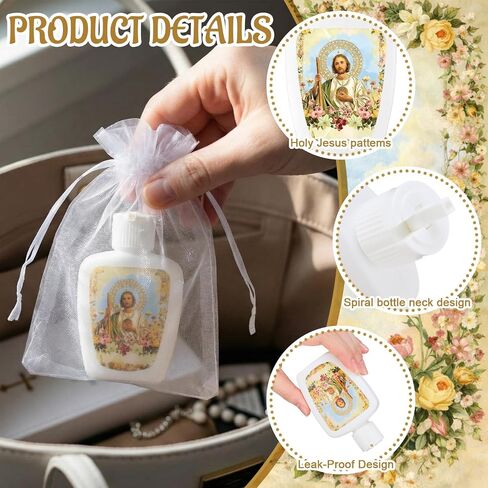 Yungyan 24 Pcs Holy Water Bottles Bulk 2oz Holy Water Container Plastic Empty Containers First Communion Confirmation Gifts for Church Events Baptisms Christian Catholic Party Favors in Kuwait