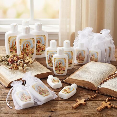 Yungyan 24 Pcs Holy Water Bottles Bulk 2oz Holy Water Container Plastic Empty Containers First Communion Confirmation Gifts for Church Events Baptisms Christian Catholic Party Favors in Kuwait