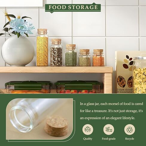 9-Pack 1.7 oz (50 ml) Glass Bottles with Cork Stoppers – for Spell Bottles, Spice Jars, DIY Party Favors, Travel Memories & Plant Propagation – Empty Recyclable Containers for Crafts, Kitchen,Décor in Saudi Arabia