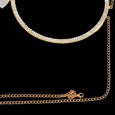 Rhinestone Bra Chain Body Jewelry, Crystal Chest Bracket for Women, Adjustable Underwear Accessory for Party Beach in Saudi Arabia