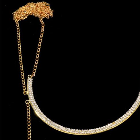Rhinestone Bra Chain Body Jewelry, Crystal Chest Bracket for Women, Adjustable Underwear Accessory for Party Beach in Saudi Arabia