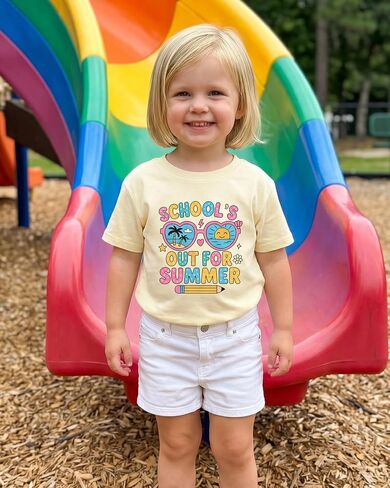 Last Day of School T-Shirt for Kids Toddler Funny Short Sleeve Tee Girls Boys Cotton 2T-8T in Saudi Arabia