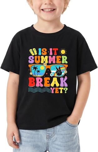 Last Day of School T-Shirt for Kids Toddler Funny Short Sleeve Tee Girls Boys Cotton 2T-8T in Saudi Arabia