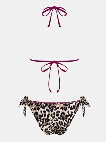 CUPSHE Women's Bikini Set V Neck Two Piece Swimsuit Halter Self Tie Stitching Bathing Suit in Kuwait