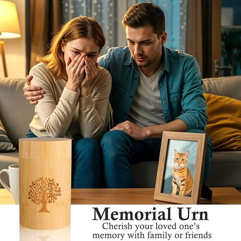 Small Bamboo Scattering Urn Tube for Human Ashes Mini Bamboo Spreading Cremation Tube Urn Keepsake Urn for Adult Male Female Pet Dog Cat Ashes 3.94''x1.97'' in Saudi Arabia