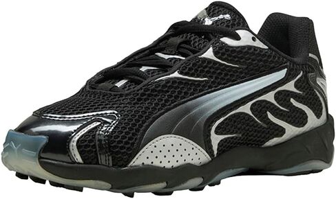 PUMA Womens Inhale Metallic Lace Up Sneakers Shoes Casual - Black, Silver in Kuwait