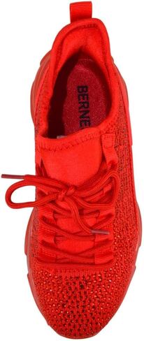 Berness Women’s Rhinestone Chunky Sneakers – Platform Lace-Up Fashion Walking Shoes, Sparkle Casual Sneakers Freya in Kuwait
