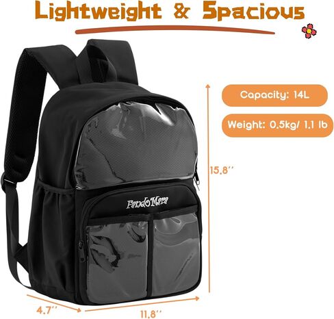 Ita Bag Pin Display Backpack with Insert, Cute Ita Backpack for Anime Cosplay, Black in Saudi Arabia