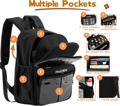 Ita Bag Pin Display Backpack with Insert, Cute Ita Backpack for Anime Cosplay, Black in Saudi Arabia