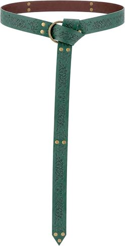 Medieval Renaissance Leather Belt - Vintage Fantasy Leather Waist Belts for LARP Viking Knight Costume Accessory in Kuwait
