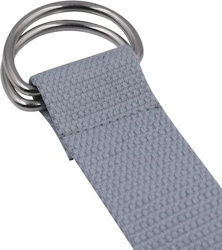 AIBEARTY Canvas Web Double D Ring Plaid Belt Silver Buckle Long Waistband for Women Men Teens in Kuwait
