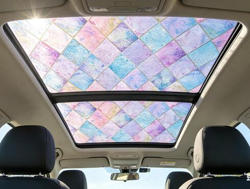LaCheery 23.6"x78.7" Window Privacy Film Static Cling Stained Glass Window Film Decorative Colorful Privacy Sticker Removable UV Blocking Vinyl Films for Bathroom Glass Windows Doors Cars Home Decals in Saudi Arabia