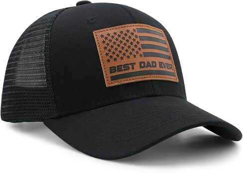 Best Dad Ever American Flag Trucker Hat, Fathers Day Birthday Gifts for Dad Husband from Daughter Wife Son in Saudi Arabia