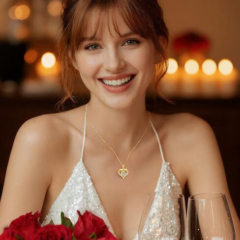 CDE 18K Gold Plated Initial Love Heart 2 Carat Moissanite Necklaces for Women 925 Sterling Silver Jewelry Christmas Anniversary Birthday Present Gifts for Wife Lady Girlfriend Her in Saudi Arabia