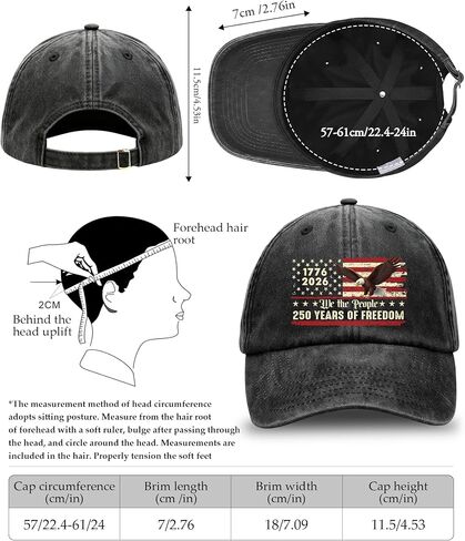 250 Year American Anniversary Hat - Adjustable Grey 250 Anniversary USA Hat with Eagle Liberty Bell Statue of Liberty Baseball Cap for Men Women Patriotic in Saudi Arabia